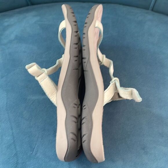 Teva Elzada Leather Slide Gray Mist Sandals size 9 - Picture 5 of 7